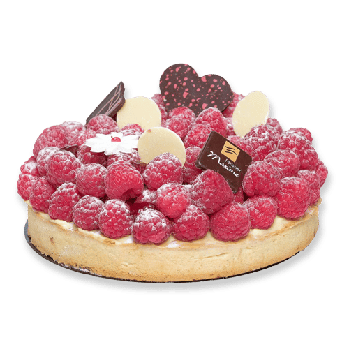Tarte aux framboises fond sablé