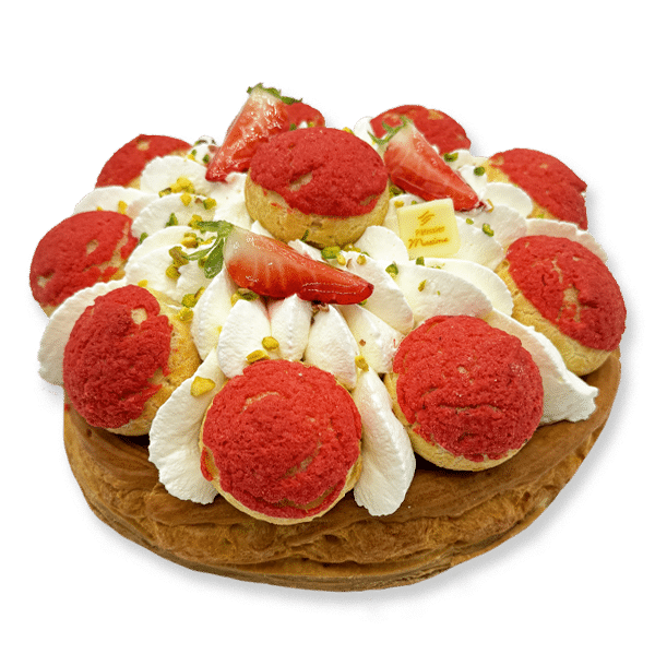 Le Saint Honoré à la fraise et pistache