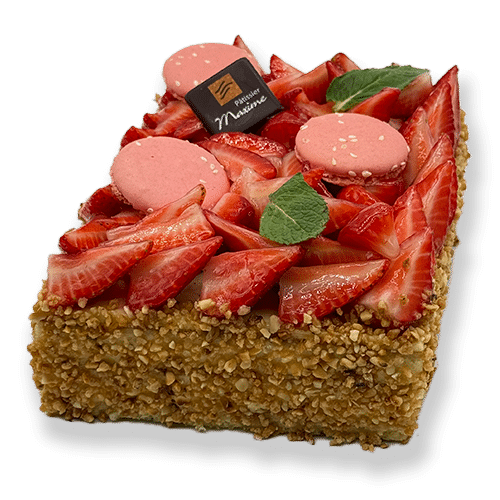 Tarte aux fraises fond biscuit