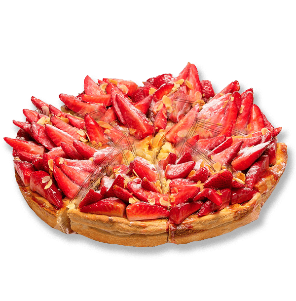Tarte à la rhubarbe et aux fraises