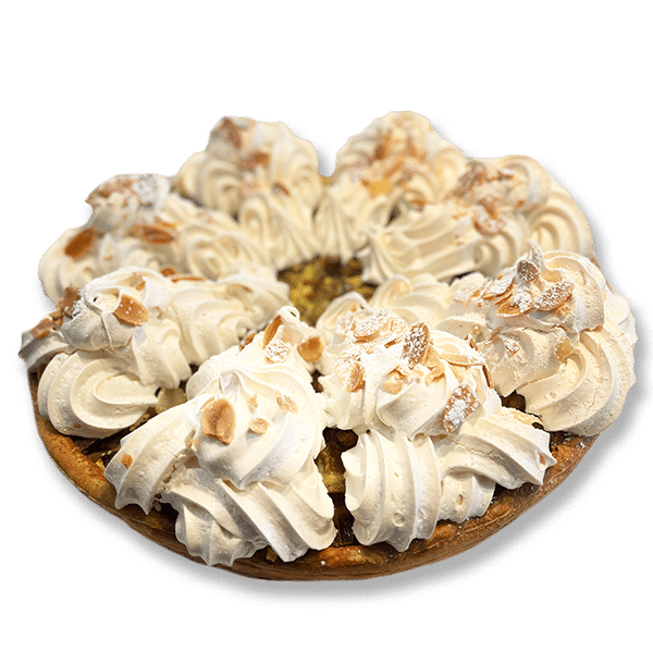 Tarte à la rhubarbe meringuée