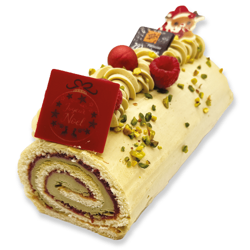 Roulé pistache framboise - 5 pers