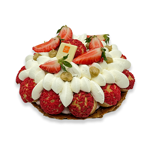 Le Saint Honor&eacute; fraise rhubarbe